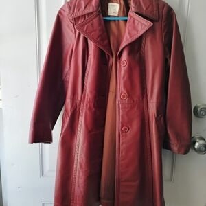 Stylish Red Trench Coat